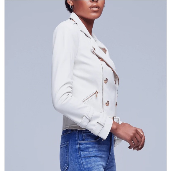 L'Agence Billie Belted Leather Jacket Size Medium - Picture 2 of 11